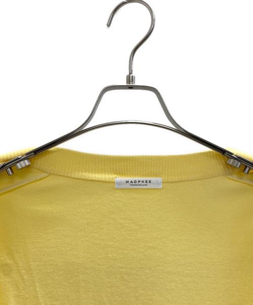 MACPHEE（マカフィー）MACPHEE (マカフィー) ドライコットン Vネックカーディガン イエロー サイズ:Sの古着・服飾アイテム