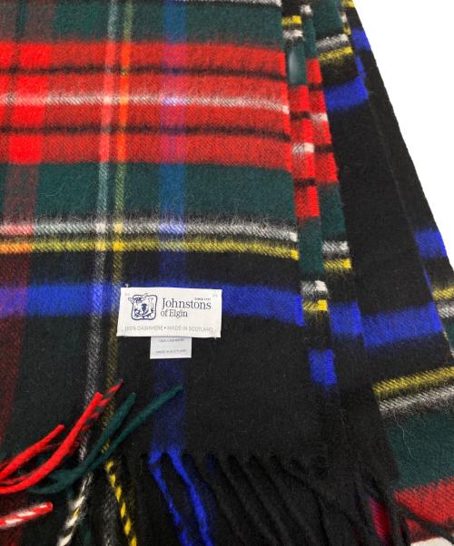 JOHNSTONS OF ELGIN（ジョンストンズオブエルガン）JOHNSTONS OF ELGIN (ジョンストンズオブエルガン) マフラー ブラックの古着・服飾アイテム