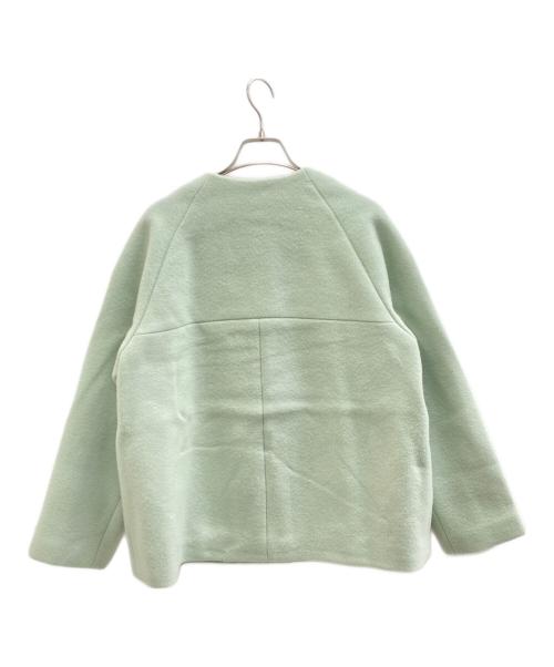 INDIVI（インディヴィ）INDIVI (インディヴィ) ウールリバーショートコート グリーン サイズ:38の古着・服飾アイテム