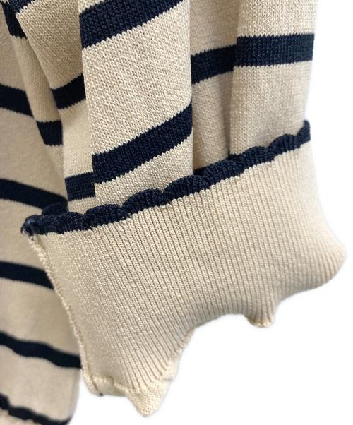 TO BE CHIC（トゥービーシック）TO BE CHIC (トゥービーシック) レーヨンナイロンニットドッキング ワンピース ベージュ×ブラック サイズ:40の古着・服飾アイテム