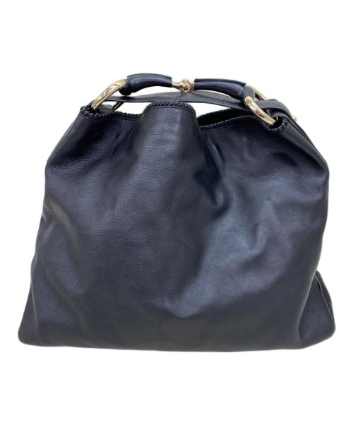 GUCCI（グッチ）GUCCI (グッチ) ホーズビットフローラワンハンドルバッグ ブラックの古着・服飾アイテム