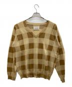 Maison Margielaメゾンマルジェラ）の古着「Vネックニット」｜ベージュ
