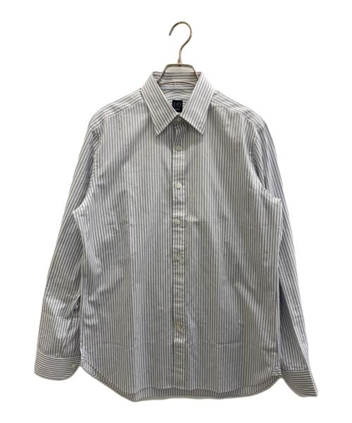 BEAMS F（ビームスエフ）BEAMS F (ビームスエフ) ロンドンストライプ レギュラーカラーシャツ グレー×ホワイト サイズ:15 3/4)/40の古着・服飾アイテム