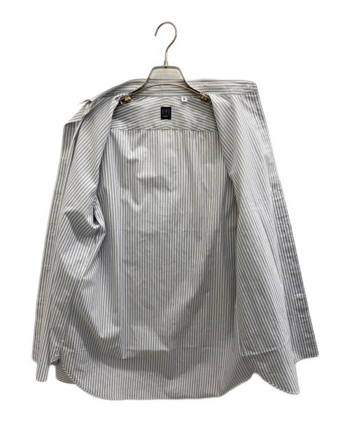 BEAMS F（ビームスエフ）BEAMS F (ビームスエフ) ロンドンストライプ レギュラーカラーシャツ グレー×ホワイト サイズ:15 3/4)/40の古着・服飾アイテム