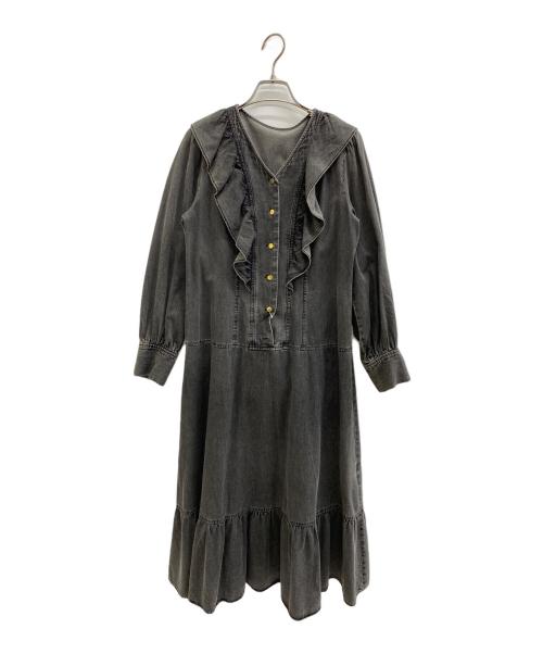 Diagram（ダイアグラム）Diagram (ダイアグラム) 長袖ワンピース グレー サイズ:36の古着・服飾アイテム