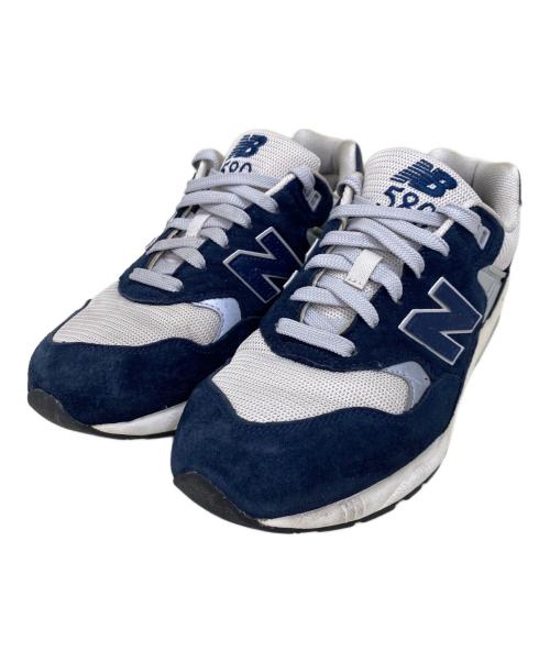NEW BALANCE（ニューバランス）NEW BALANCE (ニューバランス) スニーカー ホワイト×ネイビー サイズ:26.5の古着・服飾アイテム