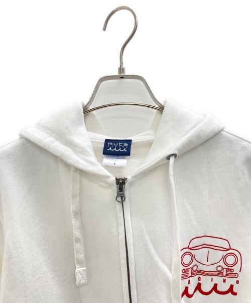 muta MARINE（ムータマリン）muta MARINE (ムータマリン) ジップパーカー ホワイト サイズ:Sの古着・服飾アイテム