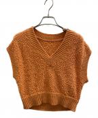 Diagramダイアグラム）の古着「ニットベスト」｜オレンジ