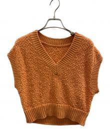 Diagram（ダイアグラム）の古着「ニットベスト」｜オレンジ