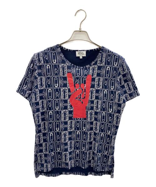 Vivienne Westwood（ヴィヴィアンウエストウッド）Vivienne Westwood (ヴィヴィアンウエストウッド) 半袖カットソー ネイビー サイズ:46の古着・服飾アイテム