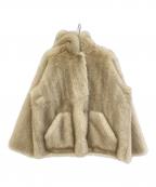 THINK FURシンクファー）の古着「Gradation Fur Foody Jacket」｜ベージュ