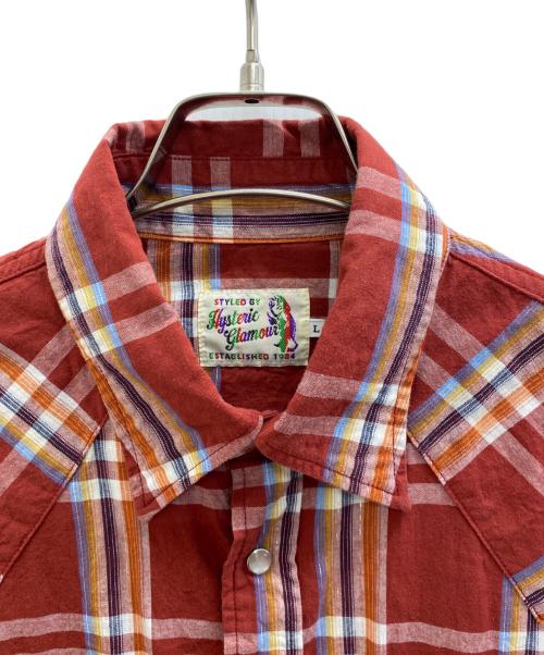 Hysteric Glamour（ヒステリックグラマー）Hysteric Glamour (ヒステリックグラマー) 長袖シャツ レッド サイズ:SIZE Lの古着・服飾アイテム
