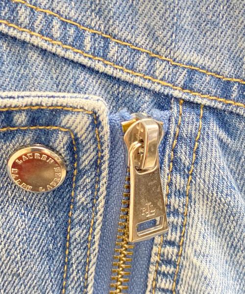 LAUREN RALPH LAUREN（ローレンラルフローレン）LAUREN RALPH LAUREN (ローレンラルフローレン) ダブルライダースジャケット ブルー サイズ:Sの古着・服飾アイテム