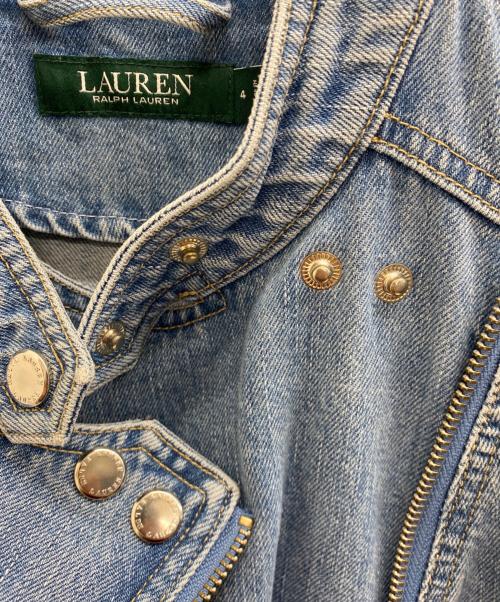 LAUREN RALPH LAUREN（ローレンラルフローレン）LAUREN RALPH LAUREN (ローレンラルフローレン) ダブルライダースジャケット ブルー サイズ:Sの古着・服飾アイテム