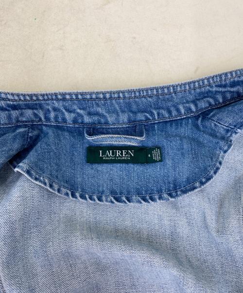 LAUREN RALPH LAUREN（ローレンラルフローレン）LAUREN RALPH LAUREN (ローレンラルフローレン) ダブルライダースジャケット ブルー サイズ:Sの古着・服飾アイテム