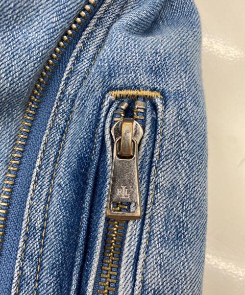 LAUREN RALPH LAUREN（ローレンラルフローレン）LAUREN RALPH LAUREN (ローレンラルフローレン) ダブルライダースジャケット ブルー サイズ:Sの古着・服飾アイテム