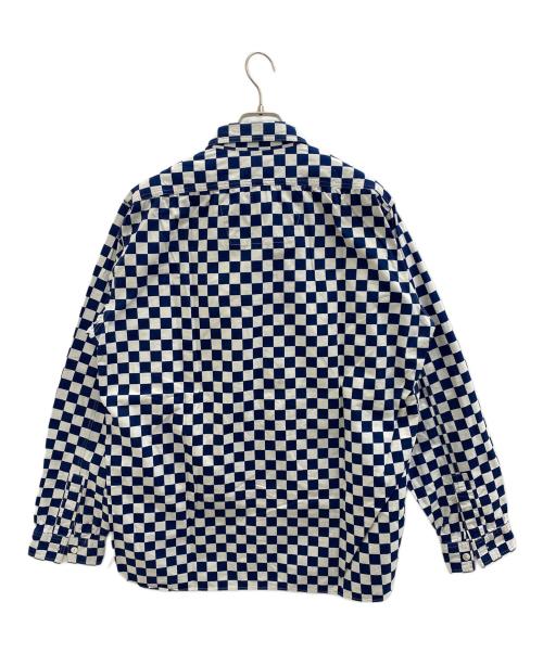 SUGAR CANE（シュガーケーン）SUGAR CANE (シュガーケーン) 長袖シャツ ブルー×ホワイト サイズ:XLの古着・服飾アイテム