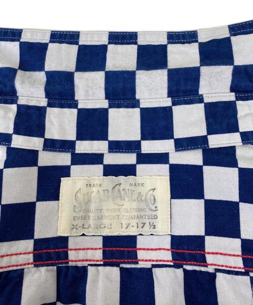 SUGAR CANE（シュガーケーン）SUGAR CANE (シュガーケーン) 長袖シャツ ブルー×ホワイト サイズ:XLの古着・服飾アイテム