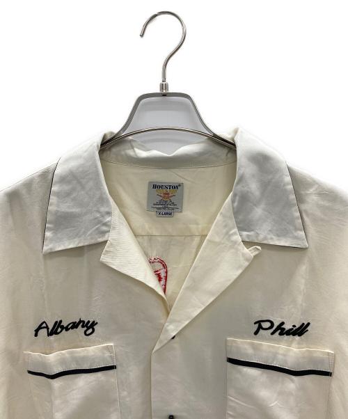 HOUSTON（ヒューストン）HOUSTON (ヒューストン) ボーリングシャツ ベージュ サイズ:XLの古着・服飾アイテム