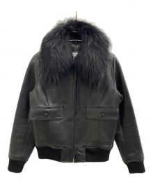 AVIREX（アヴィレックス）の古着「レザージャケット」｜ブラック