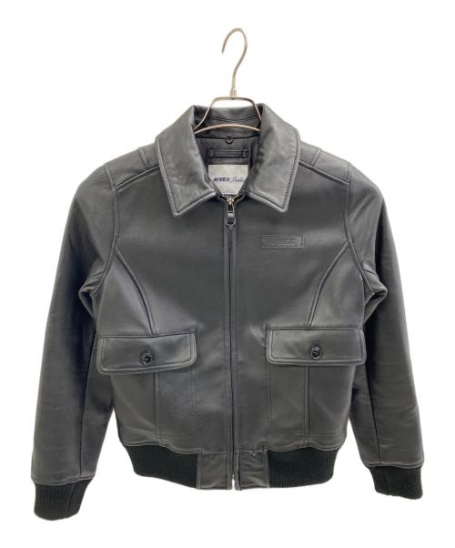 AVIREX（アヴィレックス）AVIREX (アヴィレックス) レザージャケット ブラック サイズ:Sの古着・服飾アイテム