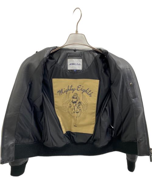 AVIREX（アヴィレックス）AVIREX (アヴィレックス) レザージャケット ブラック サイズ:Sの古着・服飾アイテム