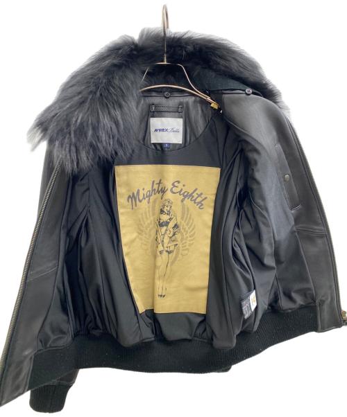 AVIREX（アヴィレックス）AVIREX (アヴィレックス) レザージャケット ブラック サイズ:Sの古着・服飾アイテム