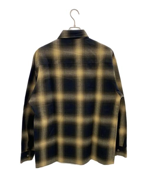 CalTop（キャルトップ）CalTop (キャルトップ) 長袖シャツ ブラック×ブラウン サイズ:Mの古着・服飾アイテム