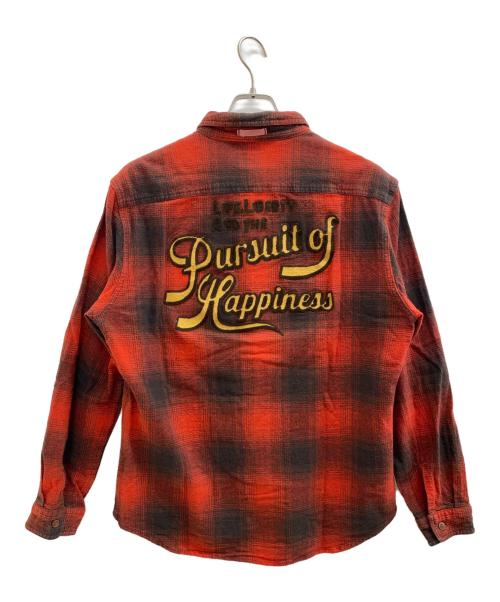 AVIREX（アヴィレックス）AVIREX (アヴィレックス) スラブ チェック ワークシャツ レッド サイズ:2XKの古着・服飾アイテム