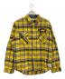 AVIREX（アヴィレックス）の古着「	スラブ チェック ワークシャツ」｜イエロー