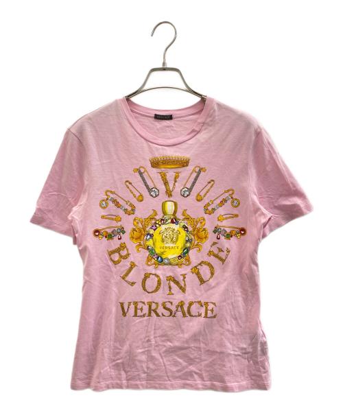VERSACE（ヴェルサーチェ）VERSACE (ヴェルサーチェ) 半袖カットソー ピンク サイズ:38の古着・服飾アイテム