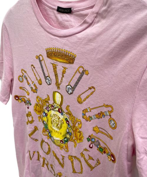 VERSACE（ヴェルサーチェ）VERSACE (ヴェルサーチェ) 半袖カットソー ピンク サイズ:38の古着・服飾アイテム