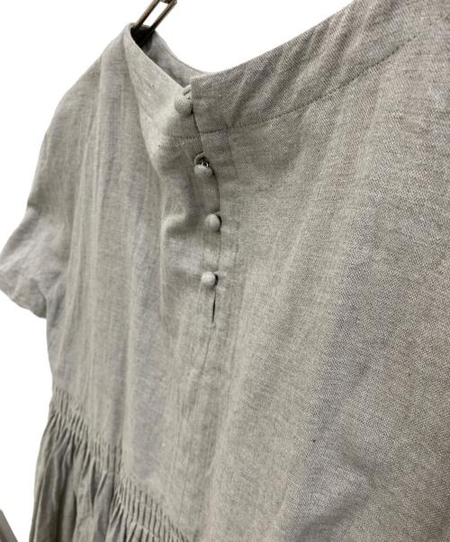 genten（ゲンテン）genten (ゲンテン) 半袖ブラウス グレー サイズ:38の古着・服飾アイテム