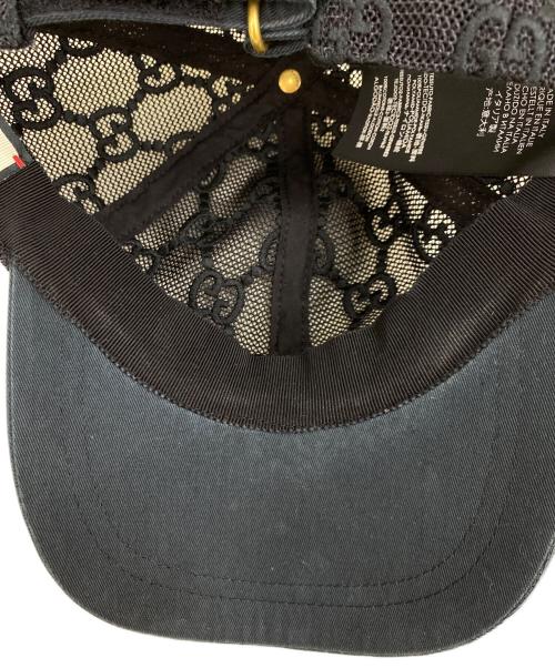 GUCCI（グッチ）GUCCI (グッチ) キャップ ブラック サイズ:M 57の古着・服飾アイテム