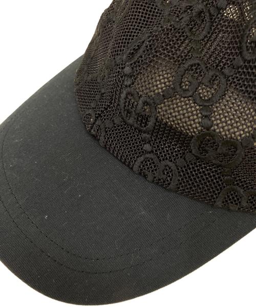 GUCCI（グッチ）GUCCI (グッチ) キャップ ブラック サイズ:M 57の古着・服飾アイテム