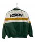 VISION STREET WEAR (ヴィションストリートウェアー) レーシングナイロンジャケット グリーン×ホワイト サイズ:L：6000円