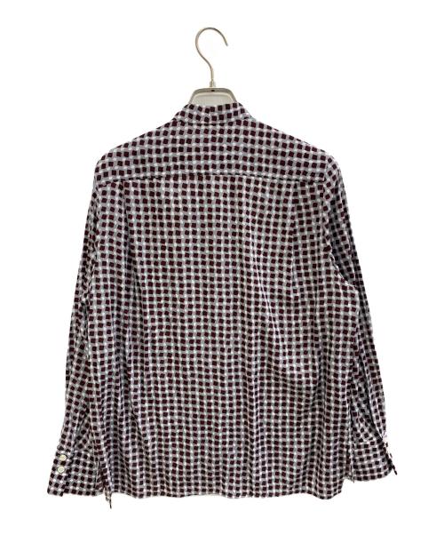 BALLSEY（ボールジィ）BALLSEY (ボールジィ) ジオメトリックプリント ボウタイブラウス グレー サイズ:36の古着・服飾アイテム