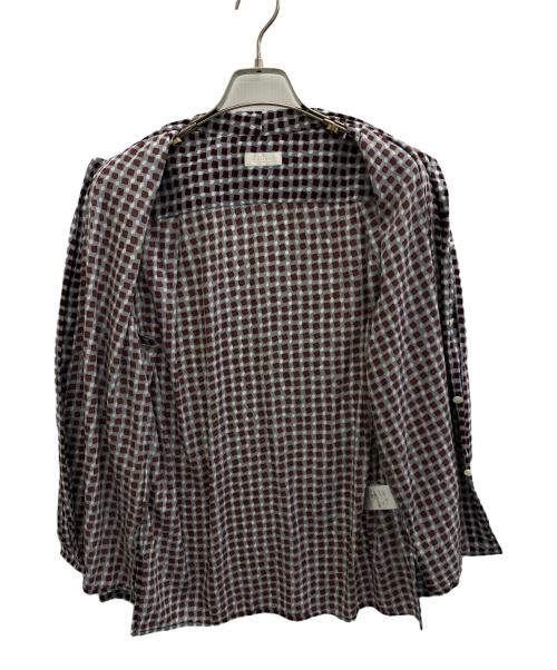 BALLSEY（ボールジィ）BALLSEY (ボールジィ) ジオメトリックプリント ボウタイブラウス グレー サイズ:36の古着・服飾アイテム