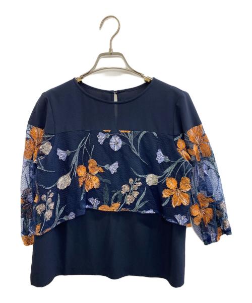 Diagram（ダイアグラム）Diagram (ダイアグラム) 半袖ブラウス ネイビー サイズ:36の古着・服飾アイテム