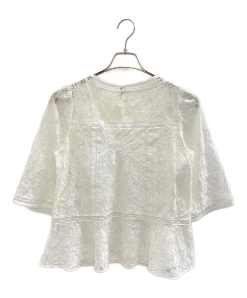 GRACE CONTINENTAL（（グレースコンチネンタル）GRACE CONTINENTAL (グレースコンチネンタル) 半袖ブラウス ホワイト サイズ:36の古着・服飾アイテム