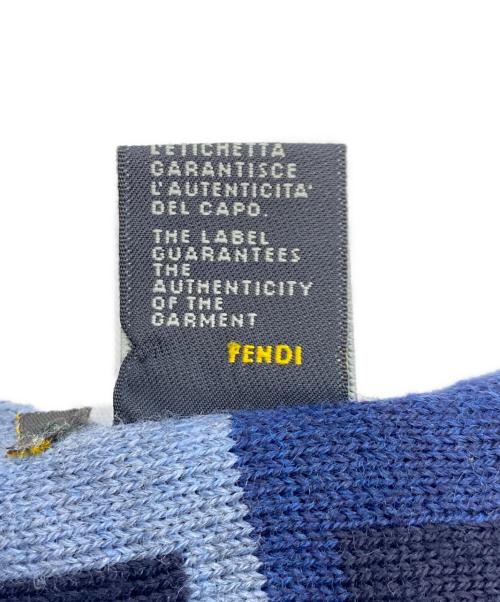 FENDI（フェンディ）FENDI (フェンディ) マフラー ネイビーの古着・服飾アイテム