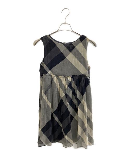 BURBERRY（バーバリー）BURBERRY (バーバリー) ノースリーブ・キャミソールワンピース グレー×ブラック サイズ:164cmの古着・服飾アイテム
