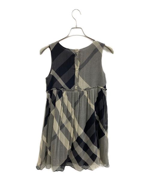 BURBERRY（バーバリー）BURBERRY (バーバリー) ノースリーブ・キャミソールワンピース グレー×ブラック サイズ:164cmの古着・服飾アイテム