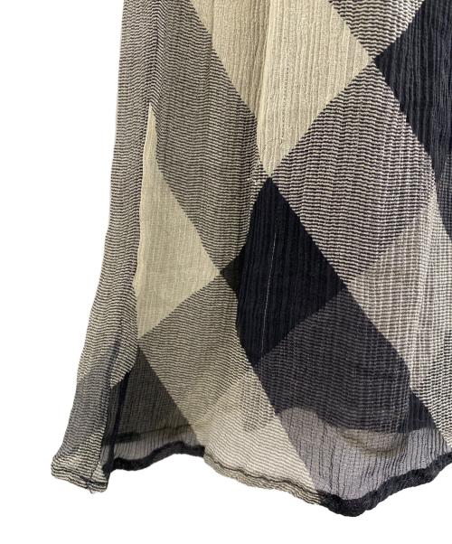 BURBERRY（バーバリー）BURBERRY (バーバリー) ノースリーブ・キャミソールワンピース グレー×ブラック サイズ:164cmの古着・服飾アイテム