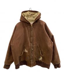 KAMIYA（カミヤ）の古着「2023AW Boro Zip Hoodie」｜ブラウン