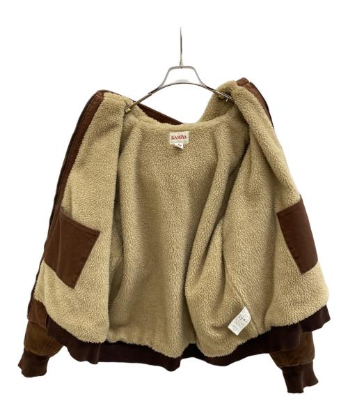 KAMIYA（カミヤ）KAMIYA (カミヤ) 2023AW Boro Zip Hoodie ブラウン サイズ:Mの古着・服飾アイテム