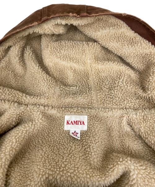 KAMIYA（カミヤ）KAMIYA (カミヤ) 2023AW Boro Zip Hoodie ブラウン サイズ:Mの古着・服飾アイテム