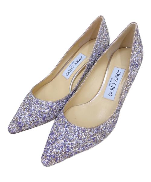 JIMMY CHOO（ジミーチュウ）JIMMY CHOO (ジミーチュウ) ポインテッドトゥパンプス シルバー サイズ:34 1/2の古着・服飾アイテム