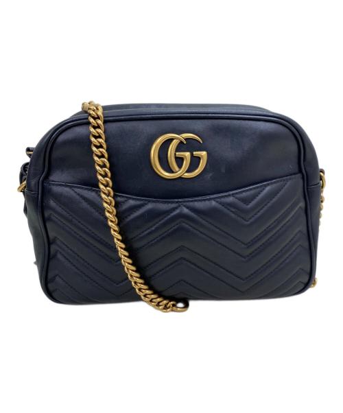 GUCCI（グッチ）GUCCI (グッチ) GGマーモント キルティング ミニバッグ ブラックの古着・服飾アイテム