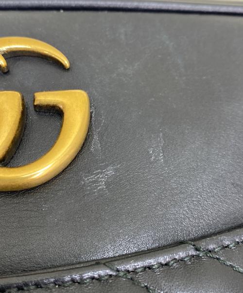 GUCCI（グッチ）GUCCI (グッチ) GGマーモント キルティング ミニバッグ ブラックの古着・服飾アイテム